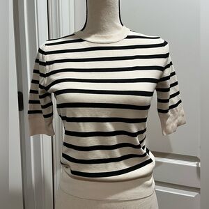 ZARA KNIT STRIPED TOP